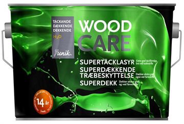 Yunik superdækkende træbeskyttelse - vandbaseret - med fungicid - sort - halvmat - 3 l