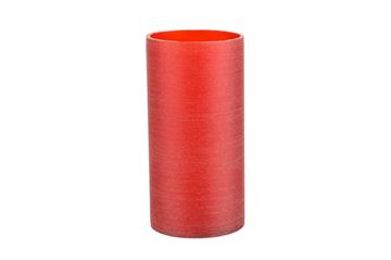 Plast cylinder til lysestage - rød - ø7,0 x 14 cm - 6 stk.