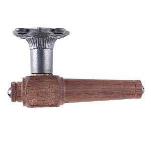 Dørgreb 671 Svanemølle Almue oxideret sort støbejern, bubinga - combi