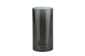 Glas cylinder til lysestage - sort - ø7,0 x 14 cm - 6 stk.