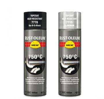 Rust-Oleum - Hard Hat - Spraymaling - varmeresistente - sort satin mat - 500 ml